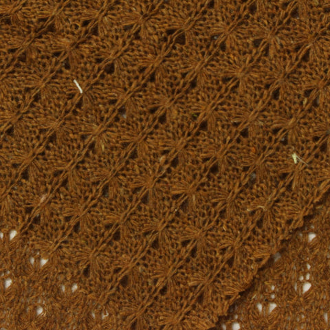 Rust Openwork Pointelle Knit, Polyester
