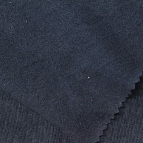 Brushed 100% Cotton French Terry Fabric, 200 gsm, 158 cm — Navy