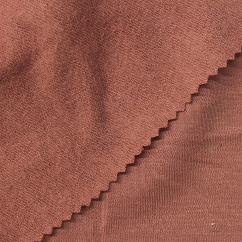 Red-Brown Marl French Terry, Poly-Viscose