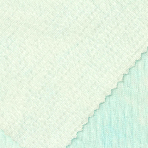 Printed Viscose Stretch Rib Knit Fabric, 220 gsm — Blue