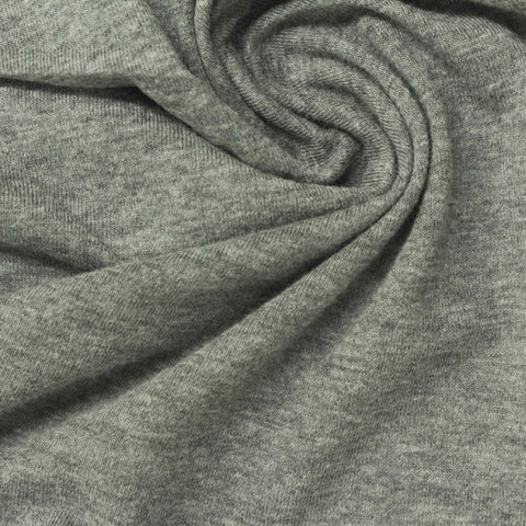 Cotton Polyester Jersey Knit Fabric, 140 gsm, 160 cm — Grey