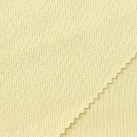 100% Cotton French Terry Fabric, 370 gsm, 185 cm — Yellow