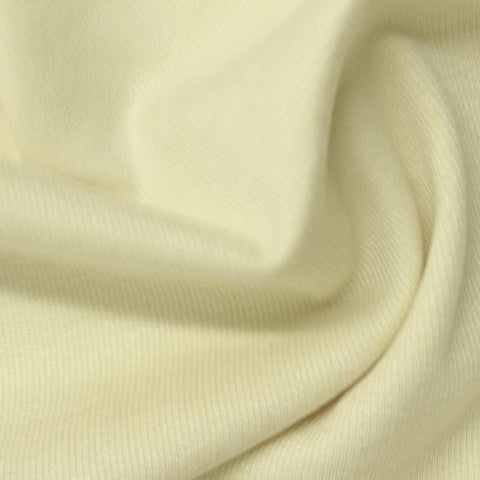 Brushed Polyester Viscose Stretch Rib Knit Fabric, 250 gsm, 165 cm — Yellow