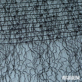 Black Horizontal-Line Mesh, Polyester — photo 1