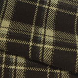 Dark Brown Plaid Interlock Knit, Poly-Viscose, 401 gsm — photo 1