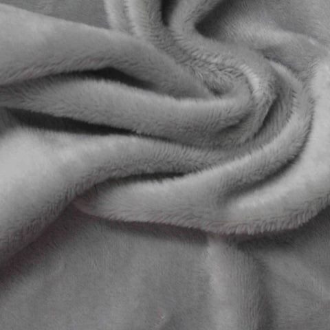 Grey Brushed Minky, Polyester