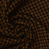 Black Houndstooth Interlock Knit, Poly-Cotton, 240 gsm — photo 1