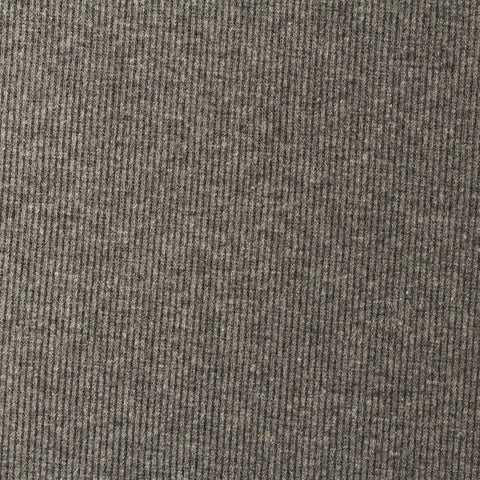 Charcoal Heather Rib Knit, Poly-Cotton