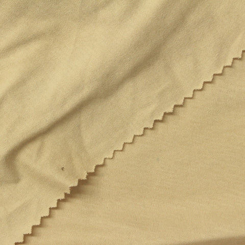 100% Cotton Interlock Knit Fabric, 170 gsm, 155 cm — Khaki