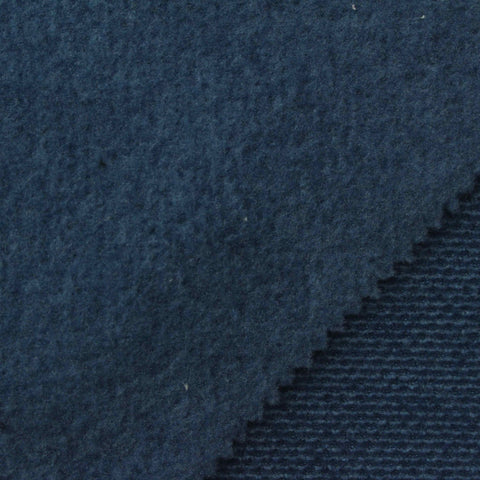 Dark Blue Brushed Chunky Knit, Polyester