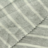 Light Grey Horizontal-Stripe French Terry, Poly-Viscose, 220 gsm — photo 1