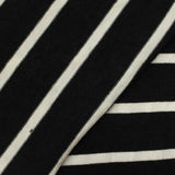 Black Horizontal-Stripe Jersey Knit, Poly-Viscose, 180 gsm, 165 cm — photo 1