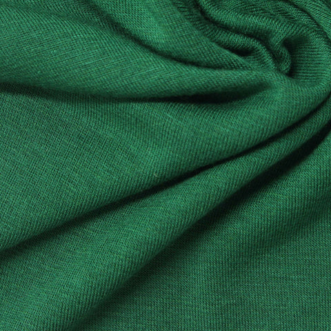 Viscose Acrylic Stretch Rib Knit Fabric, 190 gsm, 170 cm — Green