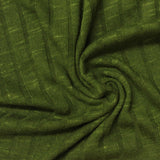 Heathered Green Marl Rib Knit, Viscose-Poly — photo 1