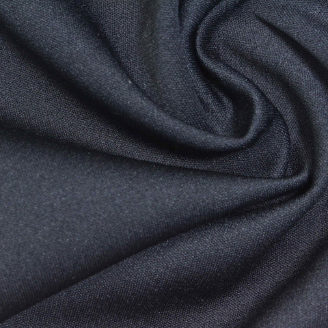 Polyester Stretch Piqué Knit Fabric, 230 gsm, 160 cm — Navy