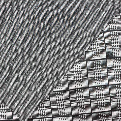 Black Plaid Jacquard, Polyester, 287 gsm