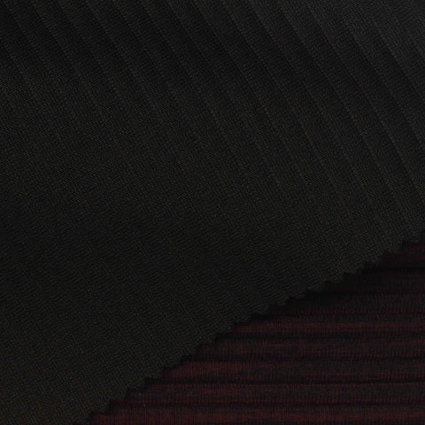 Dark Burgundy Horizontal-Stripe Knit, Poly-Viscose