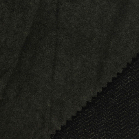 Brushed 100% Polyester Chunky Knit Fabric, 400 gsm, 200 cm — Green