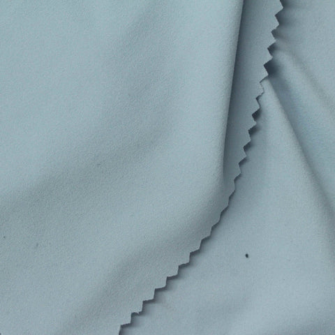 Brushed Nylon Stretch Interlock Knit Fabric, 210 gsm, 165 cm — Blue