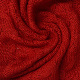 Jacquard 100% Polyester Pointelle Knit Fabric, 300 gsm, 160 cm — Red — photo 1