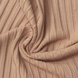 Viscose Stretch Rib Knit Fabric, 357 gsm, 120 cm — Beige — photo 1