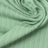 Polyester Stretch Rib Knit Fabric, 170 gsm — Green, ref EF-253979 — photo 1
