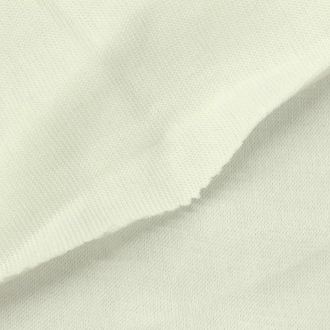 100% Cotton Jersey Knit Fabric, 190 gsm, 144 cm — White