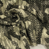 Black Abstract Chunky Knit, Cotton-Poly, 225 gsm — photo 1