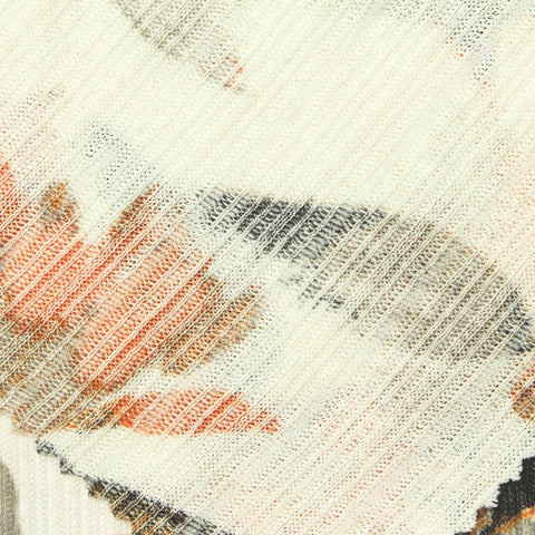 Orange Abstract Chunky Knit, Polyester