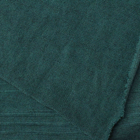 Viscose Acrylic Stretch Chunky Knit Fabric, 183 gsm — Green
