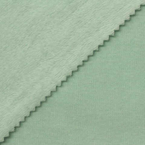 Polyester Cotton Stretch Velvet Fabric, 400 gsm, 155 cm — Green