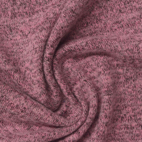 Pink Marl Chunky Knit, Poly-Viscose, 210 gsm