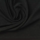 Modal Polyester Interlock Knit Fabric, 160 gsm — Black — photo 1