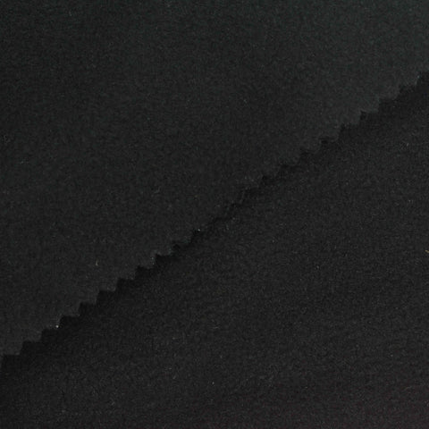 100% Polyester Fleece Fabric, 330 gsm, 175 cm — Black