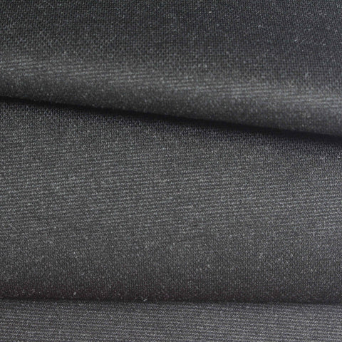 Dark Grey Heathered-Marl Ponte Knit, Polyester, 285 gsm