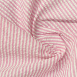 Polyester Cotton Seersucker Fabric, 120 gsm, 145 cm — Pink — photo 1