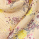 Pink Floral Chiffon, Polyester, 70 gsm — photo 1