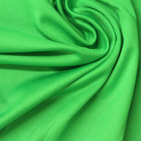 Polyester Stretch Milk Silk Knit Fabric, 185 gsm, 160 cm — Green, ref EF-254426