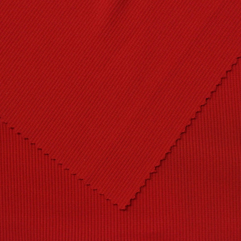 Polyester Stretch Rib Knit Fabric, 380 gsm — Red, ref EF-240301
