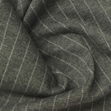 White Pinstripes Interlock Knit, Poly-Viscose — photo 1