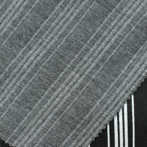Black Vertical-Stripe Jacquard, Polyester, 368 gsm