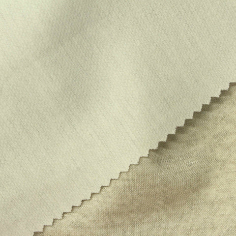 Light Beige Heathered-Marl Scuba Knit, Linen-Cotton