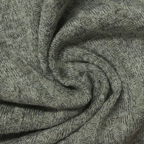 Grey Marl Chunky Knit, Polyester, 265 gsm
