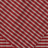 Red Horizontal-Stripe Rib Knit, Poly-Viscose, 170 gsm — photo 1