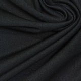Polyester Stretch French Terry Fabric, 208 gsm, 155 cm — Black — photo 1