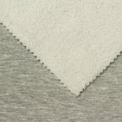 Light Grey Heathered-Marl Fleece, Polyester, 400 gsm