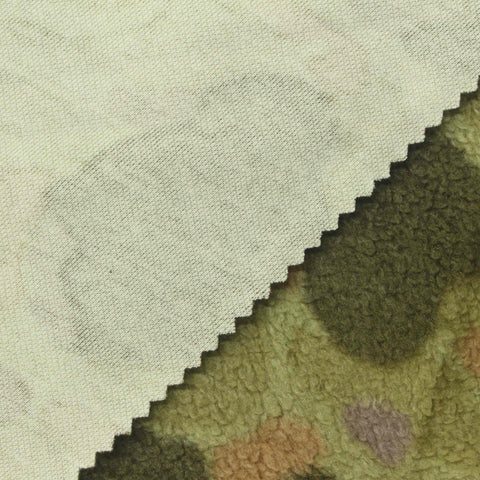 Green Camo Jersey Knit, Poly-Cotton