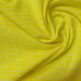 Yellow Stripes Jersey Knit, Poly-Cotton — photo 1