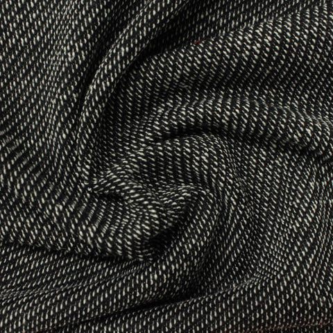 Black Marl French Terry, Polyester, 260 gsm