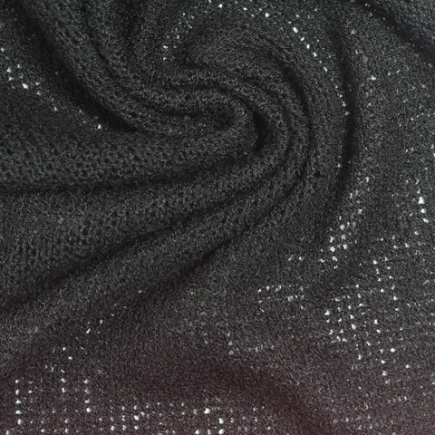 Dark Grey Marl Chunky Knit, Viscose-Poly, 280 gsm, 165 cm